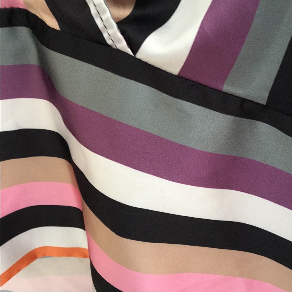 Stripe Polyester Blouse, - image 5